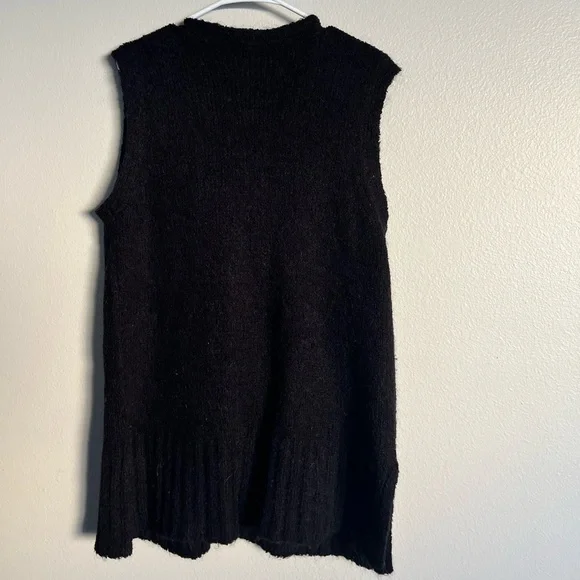 VTG Jones New York Black Wool Blend Vest Whimsigoth Academia Women’s Large - Picture 6 of 6